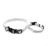 DHL50pcs Dog Collars Sublimation DIY White Blank Nylon Pet Collar with Quick Snap Buckle, Can Match Leash & Harness