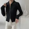 Yedinas herfst vest vrouwen winter lange mouwen slanke trui voor casual gebreide Koreaanse stijl 210527