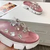 Flipers de mulheres Clear Shoes Crystal Platform Zapatillas de Mujer Flip Flop Trendy for Women 2021 Moda