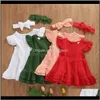 Dresses Clothing Baby, & Maternity Summer Born Toddler Kids Baby Girls Casual Clothes Sleeve Solid Color Dress Outfits Drop Delivery 2021 Jj