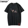 Chinese Style Embroidery Short Sleeve T-Shirt Plum Flower Bird Men's Original Summer Cotton Tee Tops