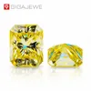 GIGAJEWE Color amarillo vivo Corte radiante VVS1 diamante moissanite 1-10ct para la fabricación de joyas