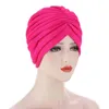 Nova Moda Turbante Mulheres Quentes Inverno Headscarf Bonnet Cap Muçulmano Femme Envoltório Cabeça Elegante Indiano Espaço Algodão Hand Hat