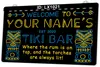 Lx1021 seus nomes tiki bar, onde o rum está na torneira e as tochas são sempre iluminada sinal de luz dupla cor 3D gravura