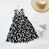 Meisje jurk zomer kinderen kleding chiffon vakantie stijl baby mode bloemen sling prinses 210515