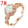 Обручальные кольца Рекомендую ювелирные изделия роскошные опальные женские кольцо с регулируемым размером для женщин Girls Vintage32529485473
