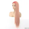 Silky Straight Synthetic Lace Front Wig 12~26 inches PINK Ombre Color Simulation Human Hair Wigs 180906-1532