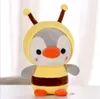 Cute Transformation Penguin Doll Bag Keychain Pendant Dinosaur Plush Toy Grab Machine Dolls Children's Gift birthday present