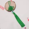 Party Favor Chinese Knot Tassel Pendant Beautiful Jade Decoration DIY Bamboo Weaving Crafts LLF8654