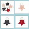 Key Rings Jewelry Fashion Holder Leather Star Shape Chain Wholesale Luxury Drop Delivery 2021 Xb50T