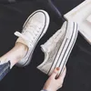Beyaz Ülke Dantel Düğün Ayakkabı Kadın El Yapımı Sneakers Gelin Düz Siyah Tuval Plimsoll Nedime Sneaker