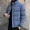 Cotton padded mens winter Korean stand collar warm coat clothing
