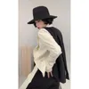 Women's Two Piece Pants Black White Color Matching Retro Suit Blazer Set Women High Waist Casual Pant Sets 2021 Clothing