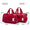 Pu-leder Gym Männlichen Tasche Top Weibliche Sport Schuhtasche für Frauen Fitness Über der Schulter Yoga Tasche Reise Handtaschen schwarz Rot XA567WD Y0721