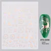 Boże Narodzenie Nails Naklejki Naklejki 3D Rose Gold Snowflake Elk Wzór DIY Dekoracja Nail Art Narzędzia Akcesoria Dla Kobiet Dziewczyn Dzieci