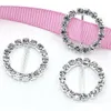 50 stks Ronde Crystal Rhinestone Gesples Componenten Lint Slider Sieraden Vindingen Bruiloft Uitnodigingen 20mm