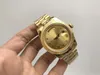 Многоцветный римский синий циферблат ДЕНЬ ДАТА Розовое золото Нержавеющие сапфировые часы Самые низкие мужские женские автоматические механические наручные часы 256A