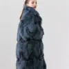 Ppink Java 19036 Real Fur Coat Kobiety Winter Moda Kurtka Długa Dostępna 211129