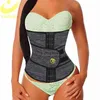 LAZAWG Femmes Taille Entraîneur Néoprène Ceinture Perte De Poids Cincher Body Shaper Tummy Contrôle Sangle Minceur Sueur Fat Burning Ceinture 210708