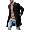Men039s Trench Coats Nice Men Autumn Winter Fashion Solid Business Casual Woolen Male Medium Slim Leisure Button Jackets Tops S2553813