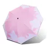 Paraguas creativo femenino sol negro logotipo personalizado triple protección plegable publicidad lluvia tesoro Parasol 100*65cm