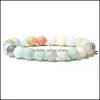 Sieraden kralen, strengen Lucky Stone Bead Bracelet Chakra Yoga Natural Round Lava Turquoises Agates armbanden voor vrouwelijke mannelijke paren Creativ