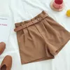 HELIAR Office Lady Spring Mujer Shorts Sólido Con Fajas Mujer Bolsillos Casual 210719