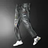 Spring Jeans Men Straight Casual Fashion Denim Trousers Male Ripped Jeans Homme Classic Black Cotton Hip Hop Denim Pants 210527