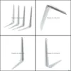 Łazienka Aessories Bath Home Gardets Aessory Set 4pcs Meble Meble Półki Przedziały Szelfowe Braces Iron White 15x20 cm Dostawa 2021 5D2A1