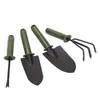 4 datorer/set Portable Gardening Planting Tools Metal Head Shovel Rake Spade Weeder Tool Plant Garden Soil Raising Flowers Grass Puller Plastic handtag JY0668