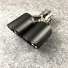 1 peça Y modelo Fibra de carbono fosco + aço inoxidável tubo de escape bocais carro Universal Akrapovic Silfler Dica Tailpipe