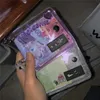 Bling Transparent ID Uchwyt Karty Portfele PCV Składany Smycz Krótki Portfel Moda Kobiety Dziewczyna Glitter Wizytówka Case Torebka