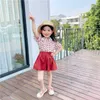 2021 Summer New Arrival Girls Fashion Dot Sets Top+skirts Kids Clothes Girls X0902