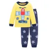 Pyjama garçon costume à manches longues Pyjama enfants pijama enfants vêtements de nuit D chemise de nuit 100% coton T-Shirt pantalon ensemble 210413