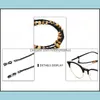 Eyeglasses Chains Eyewear & Aessories Fashion Wooden Round Beaded Glasses Chain Adapt To All Eyewears Adjustable Sile Anti-Skid Loops Sungla