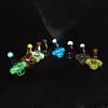 Szklany Carb Cap Luminous Caps Glow In The Dark Carbs Christmas Hat Magiczna Czarownica Kapelusze Kolorowe Tanie Bubbler Caps OD 22mm dla Bongs Water Bong Akcesoria