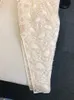 Grundlegende Freizeitkleider Herbst Herbst Kurzarm Couture-Kleid mit Perlenstickerei und Knöpfen Chinesisches elegantes Kleid