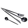 Matte Svart Silverware PatureWare Dinnerware 304 Rostfritt Stål Bestick Kniv Fork Sked Borning