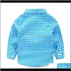 Baby Gentleman Spring Autumn Infant Plaid Shirtdenim Suspender Pants 2Pcs Set Kids Outfits 8Gw86 Nc6As
