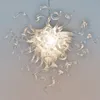 Przezroczyste Lampy Ręcznie Dmuchane Szklane Żyrandole Żarówki LED Wiszące Delikatny Kryształowy Żyrandol Do Domowej Sypialni Salon Dekoracji Sztuki 24 do 20 cali