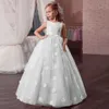 Summer White Princess Flower Girl Dress Long Wedding Party Bridesmaid Dress Ball Gown Costume Evening Kid Clothes Vestidos 8 10Y Q0716