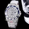 Alta Qualidade Rainbow Diamond Bezel Relógios 2836 Mens Automático Assista 116659 116619 116610 Gypsophila Dail Bracelete de Aço Completo