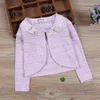 White Girl Cardigan Kids Spring Autumn Long Sleeve Cotton Sweater Girl For 1 2 3 4 6 8 10 11 Years Old Girls Coat 175005 211106