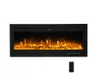 Building Supplies 120.00V 1500.00W 50in Sheet Metal Glass Built-In/Wall-Mounted/Temperature-Adjustable/Timing/Display/Fake Firewood/Crystal Stone/Flame Fireplace