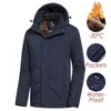 Mannen Winter Casual Lange Dikke Warme Fleece Hoed Waterdichte Parkas Jas Jas Uitloper Outdoor Fashion Pockets Parka Male 211216