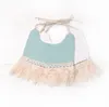 Newbaby Bibs 유아 만화 꽃 버프 옷감 패션 Bandana 방수 순수한 면화 타액 턱받이 키즈 더블 레이어 Tassel Bibs EWC6976