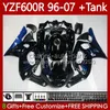 Carrozzeria + serbatoio per YAMAHA Thundercat YZF600R YZF 600R 600 R 1996 1997 1998 1999 2000 2001 Corpo Fiamme blu 86No.152 YZF-600R 96 02 03 04 05 06 07 YZF600-R 96-2007 Carenatura