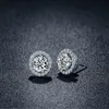 Crystal Cubic Zirconia Diamond Earrings Stud Engagement Wedding Ear Rings for Women Gift Fashion Jewelry Will and Sandy