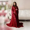 Lace Maternity Gowns Dresses for Photo Shoot Sexy High Split Maxi Long Pregnant Women Clothes Loose Pregnancy Dress Photogrpahy X0902