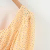 Women Print Mini Dress Butterfly Short Sleeve A Line Beach V Neck Back Zipper Pleated Casual es Summer Robe 210508